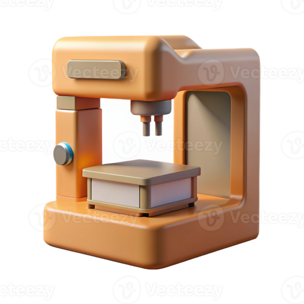 serene creative Industrial 3d Printer in Action Transparent Background exclusive png