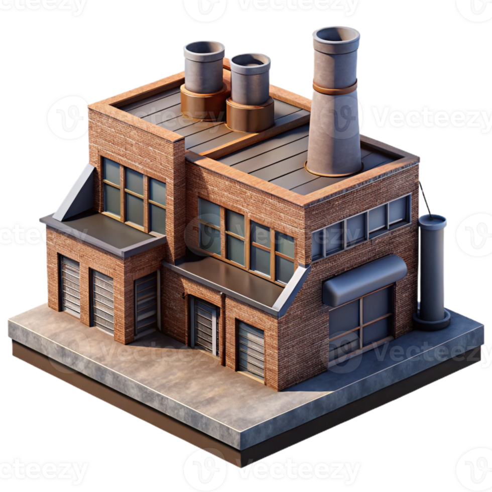 wonderful modern Industrial Architecture Complex Side Angle Cutout png