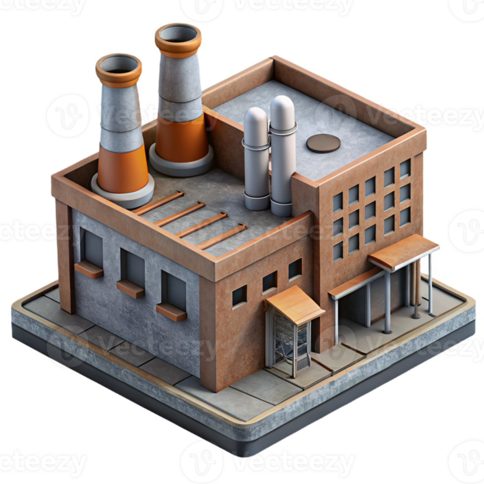 serene modern Industrial Complex Design Side Angle Isolated high quality png