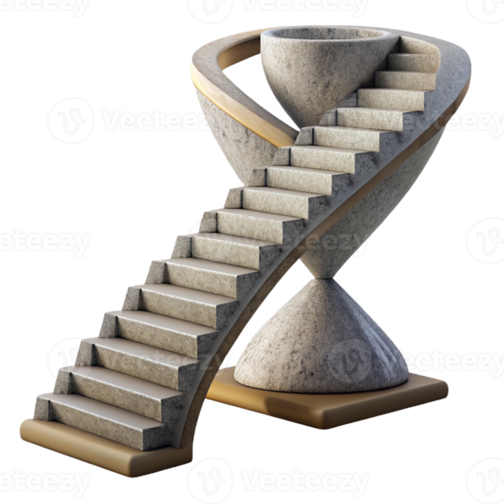 beautiful classic Infinite Staircase Ascending Time Loop Isolated png