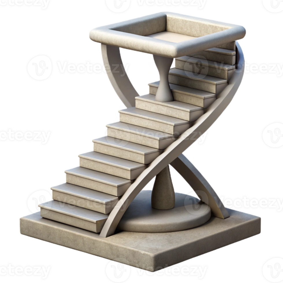wonderful classic Infinite Staircase Ascending Time Loop Isolated exclusive png