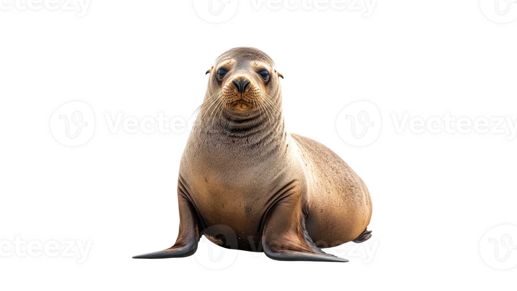 Cute seal relaxing on a white background png