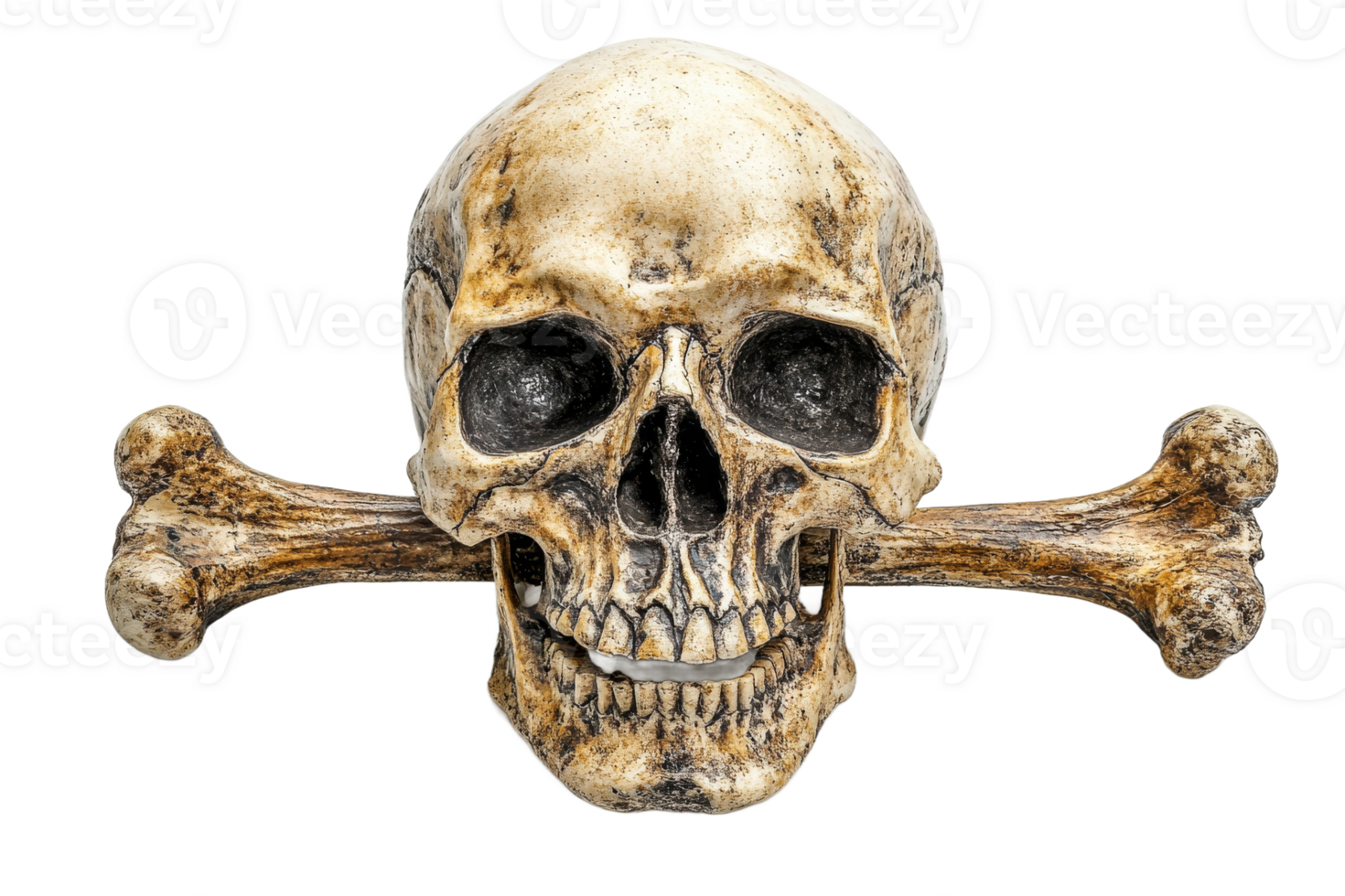 Skull and crossbones on white png