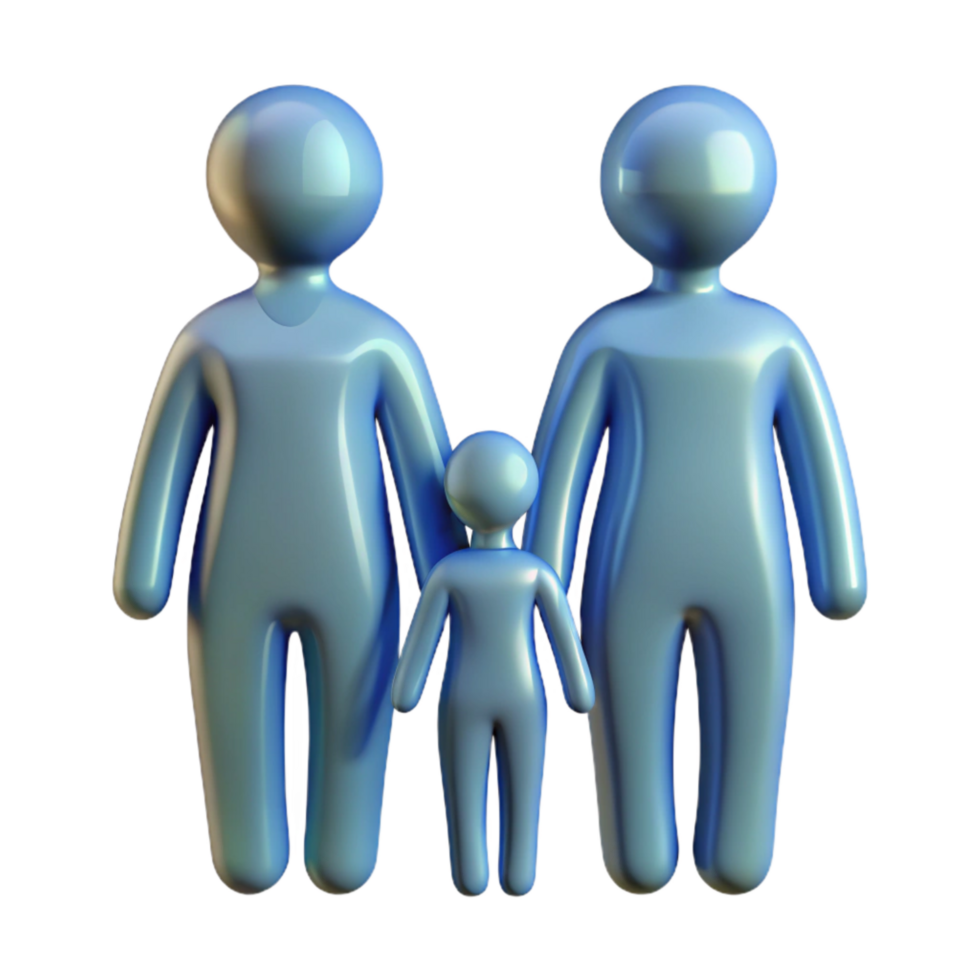vibrant modern Inherited Traits Symbolic Family Silhouette Transparent Background exclusive png