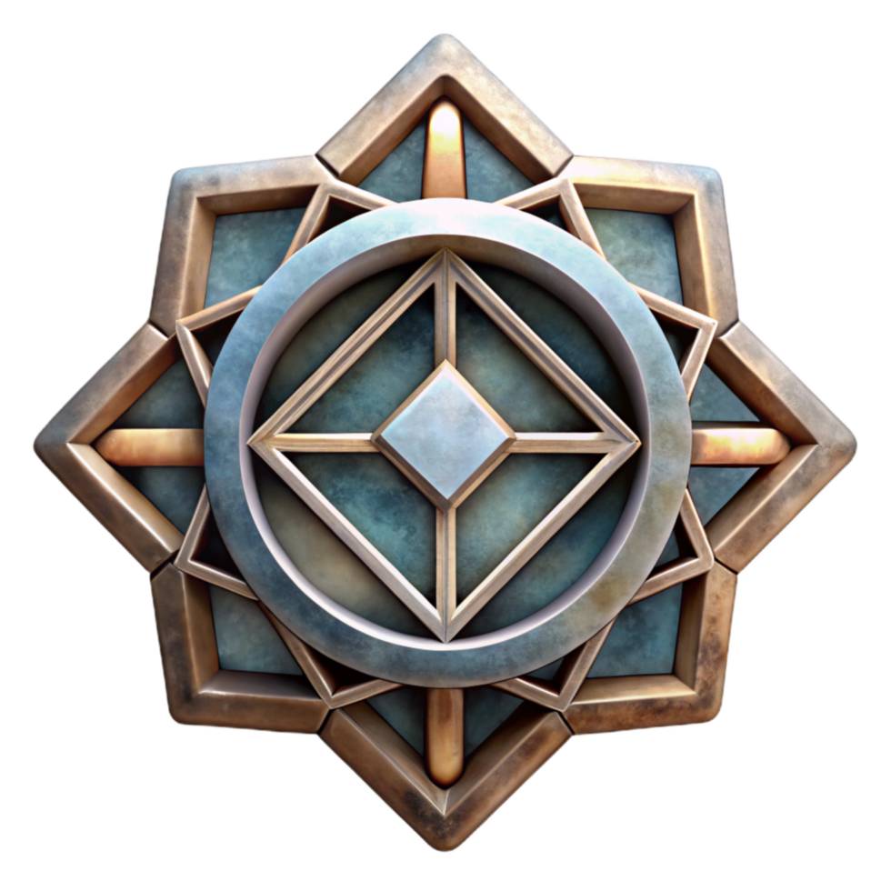 stunning abstract Inspiration Symbol Cutout with Geometric Design and Transparent Background premium png