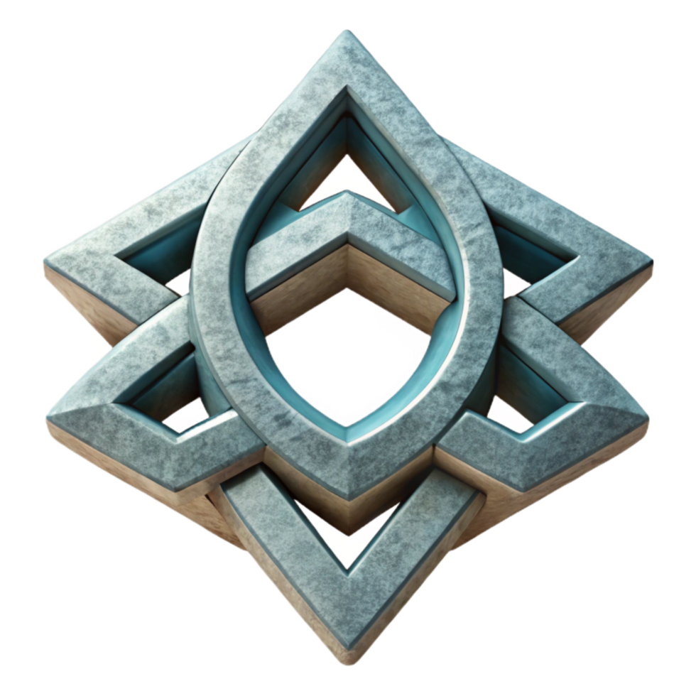 wonderful artistic Inspiration Symbol Cutout with Geometric Design and Transparent Background original png