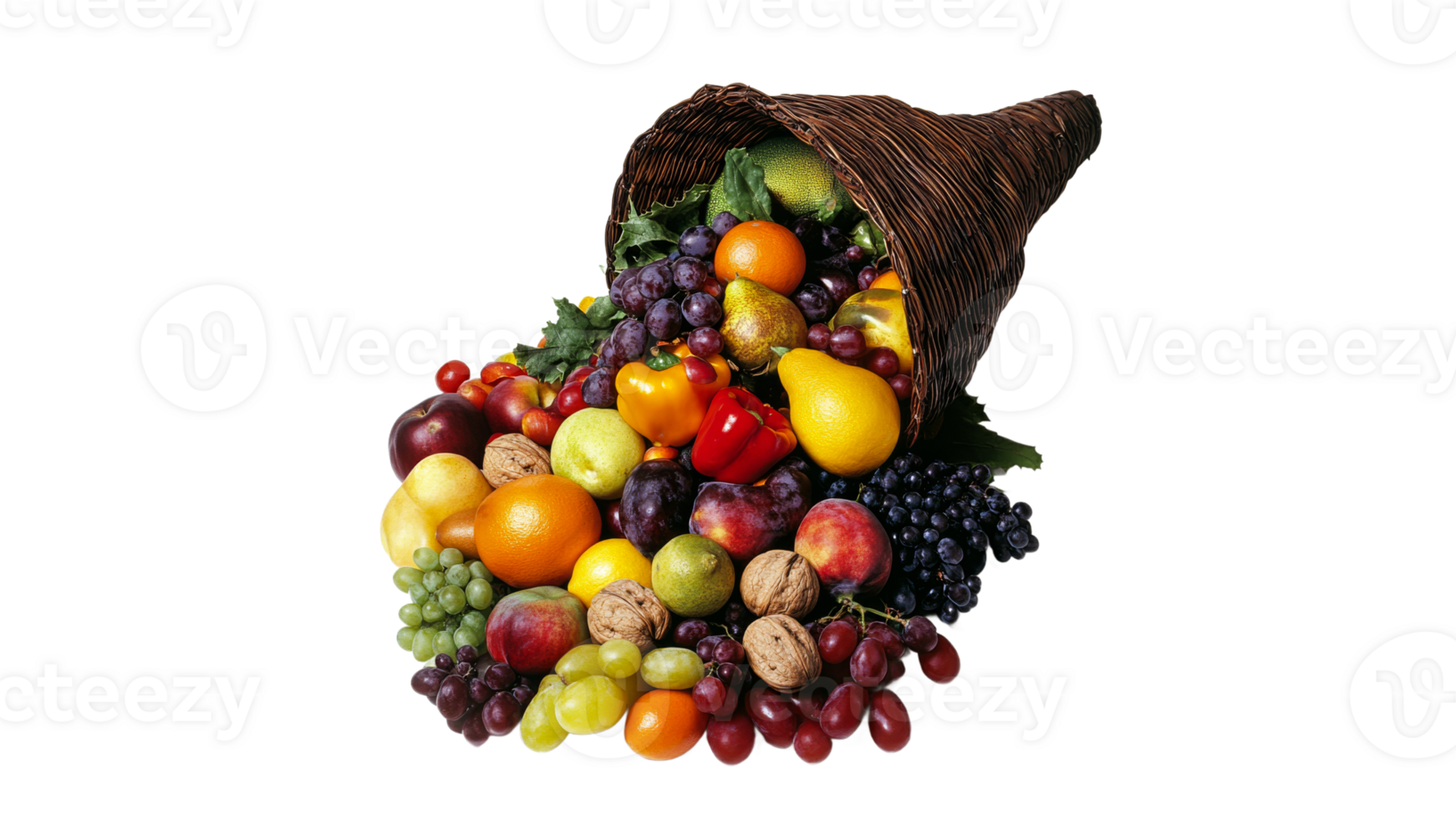 Vibrant cornucopia of fruits and nuts png