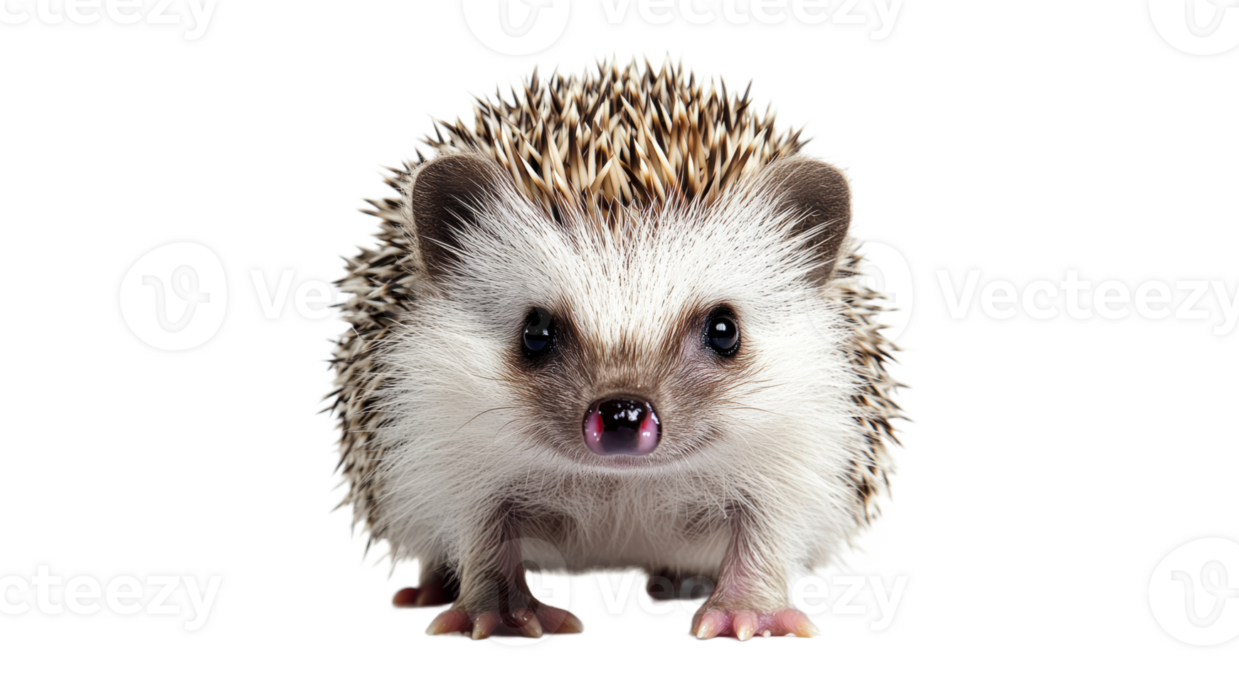 Cute hedgehog standing on white background png
