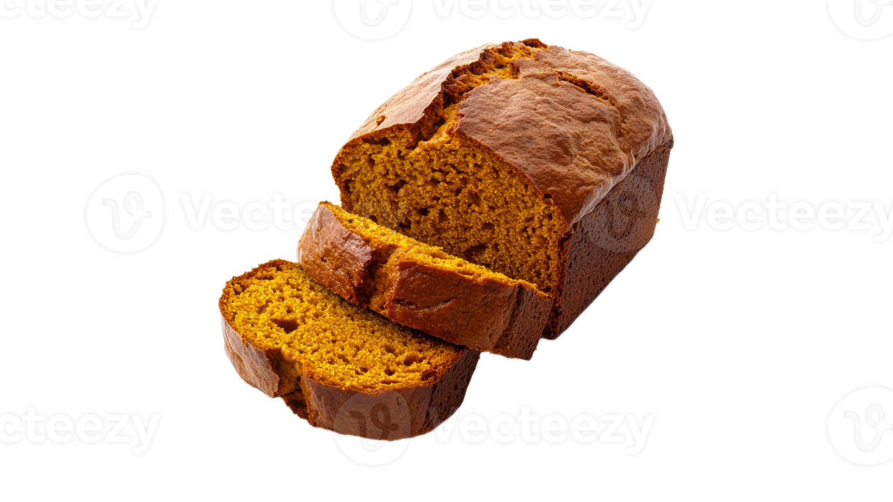 Freshly baked pumpkin bread cooling on a rack png