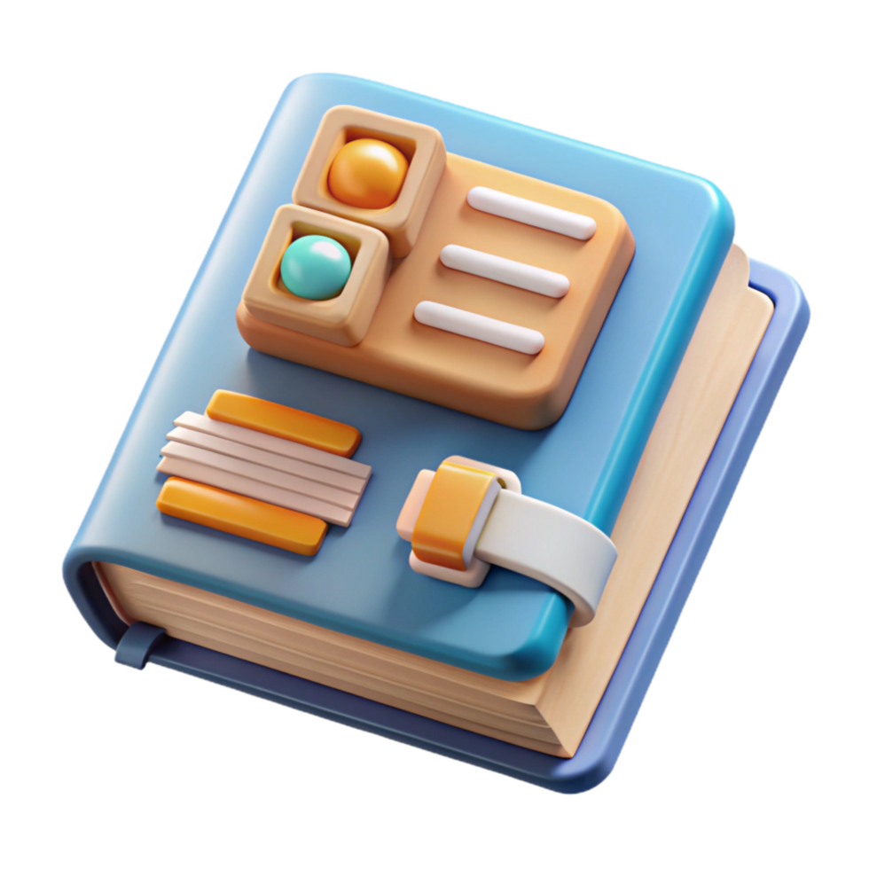 extraordinary creative Interactive Textbook with Animations Isolated png