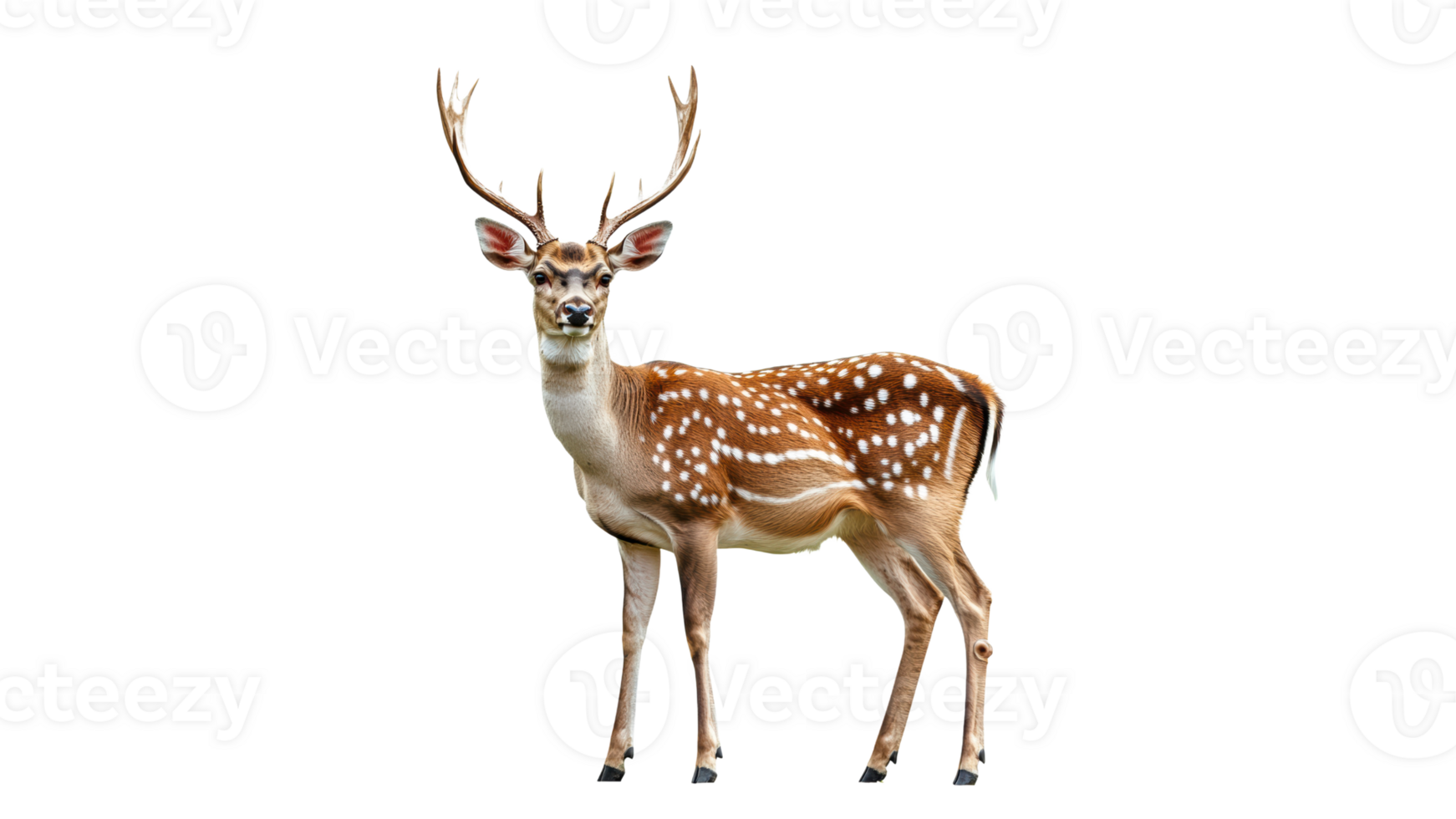 Majestic deer stands gracefully in open space png