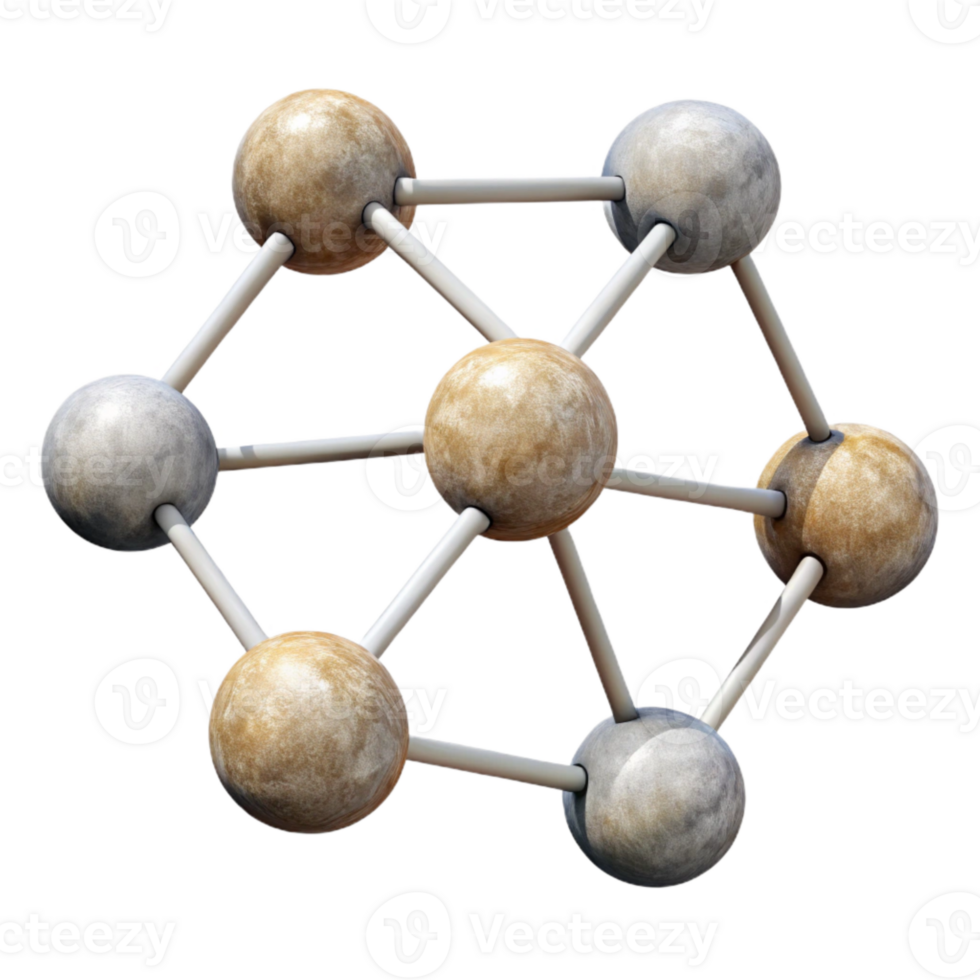 impressive modern Interconnected Nodes Network with Transparent Background high quality png