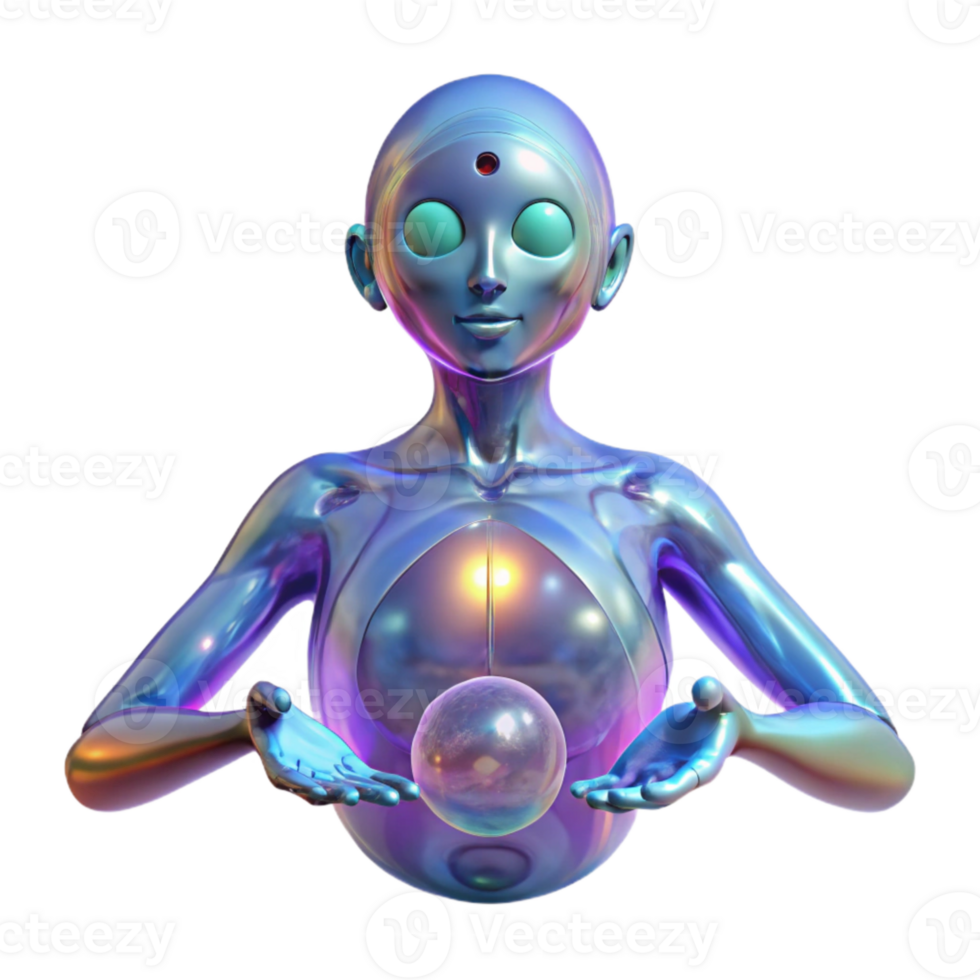serene contemporary Interdimensional Being Energy Form Transparent genuine png