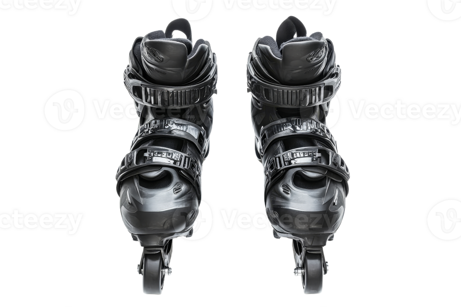 Adjustable black inline skates for skating png