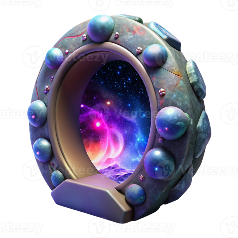 serene vintage Interdimensional Portal Colorful Nebula Isolated genuine png