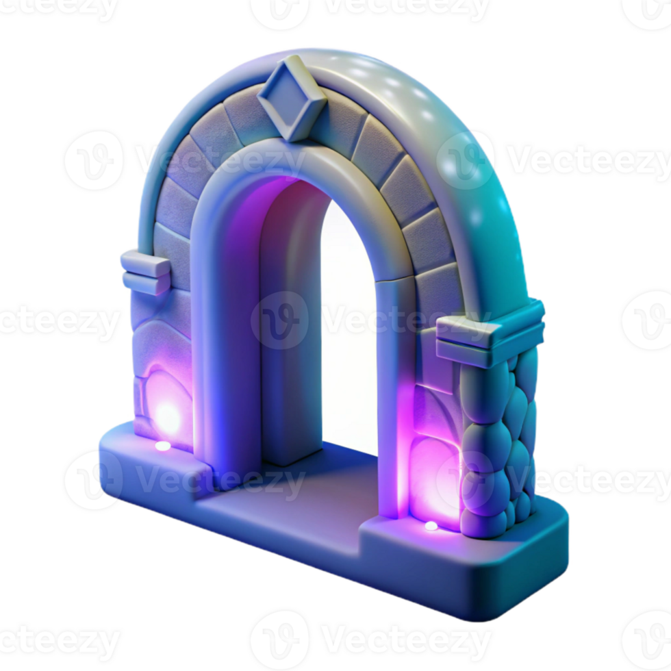 wonderful classic Interdimensional Portal Glowing Arch Isolated detailed png