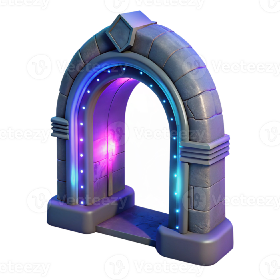 magnificent abstract Interdimensional Portal Glowing Arch Isolated exclusive png
