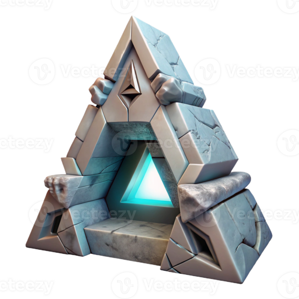 wonderful rustic Interdimensional Portal Triangular Shape Cutout exclusive png