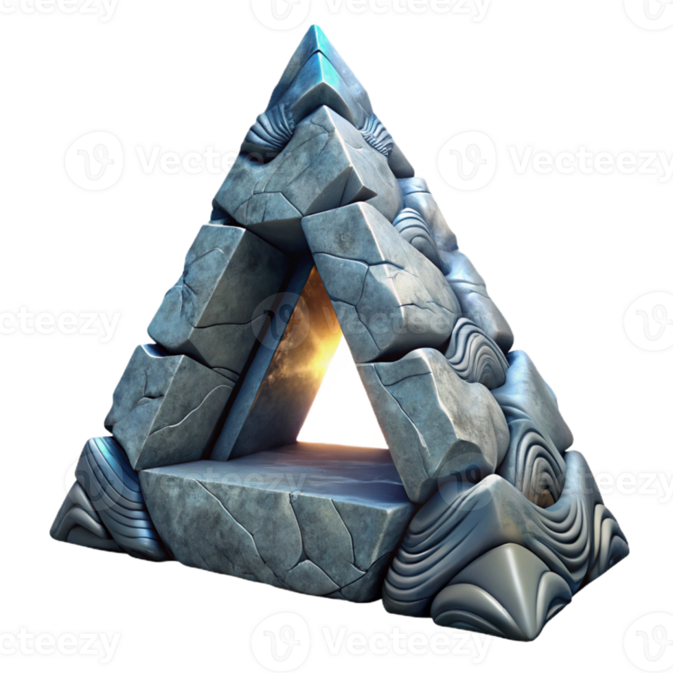 wonderful abstract Interdimensional Portal Triangular Shape Cutout genuine png