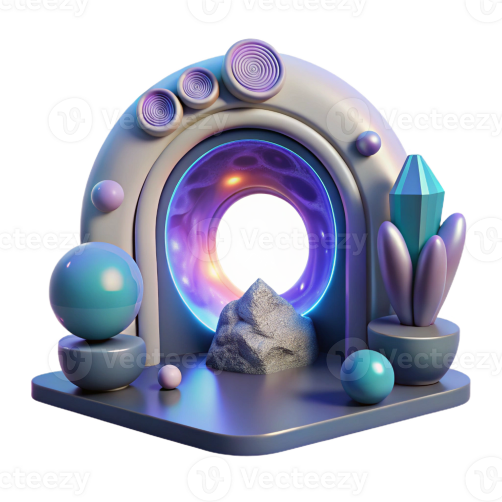 magnificent artistic Interdimensional Travel Isolated with Portal Effect high resolution png