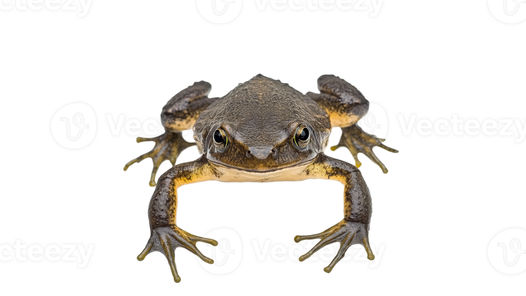 Frog poses on white background for detailed view png