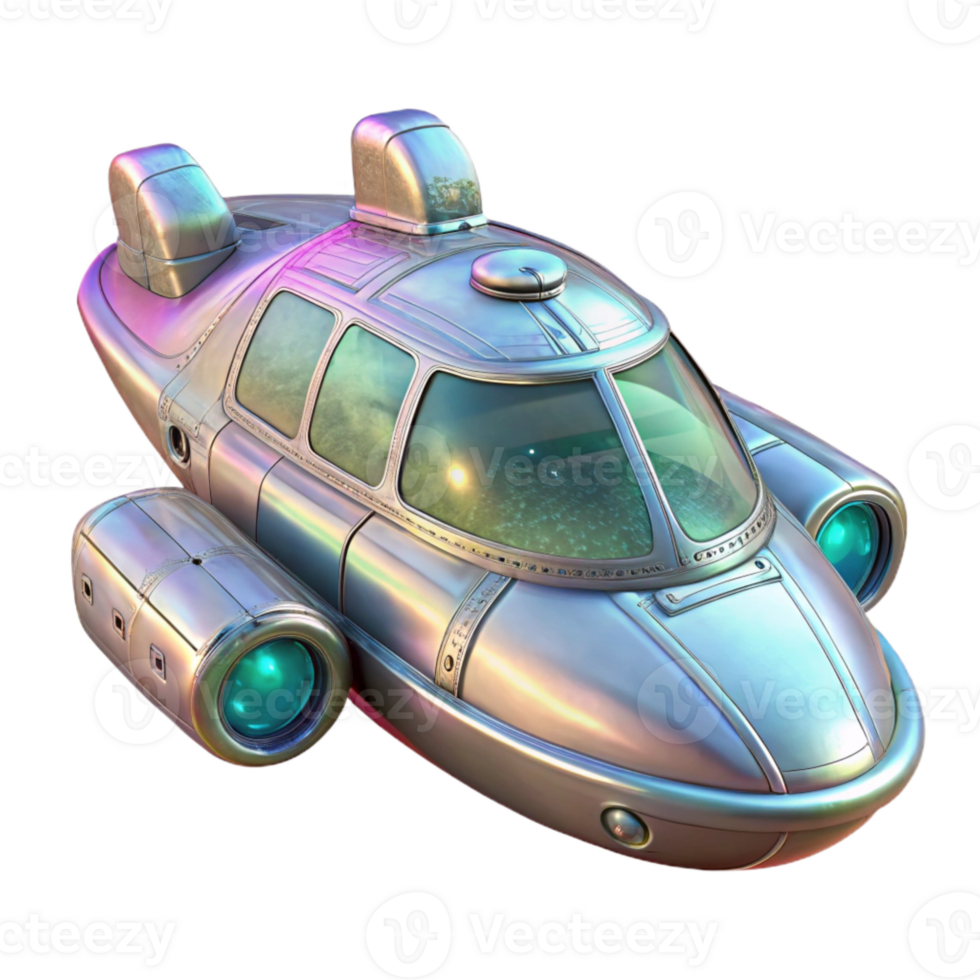 elegant contemporary Interdimensional Vehicle Spaceship Design Transparent premium png