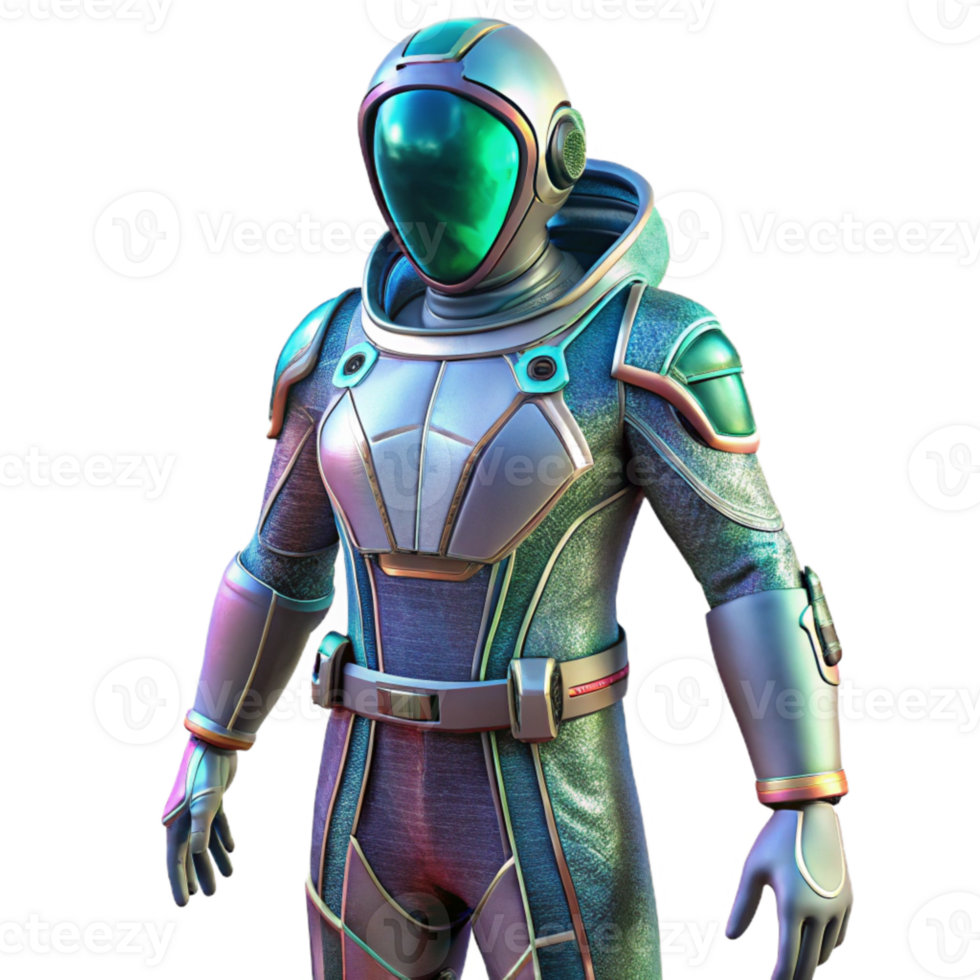 serene modern Interdimensional Travel Suit Futuristic Design Transparent png