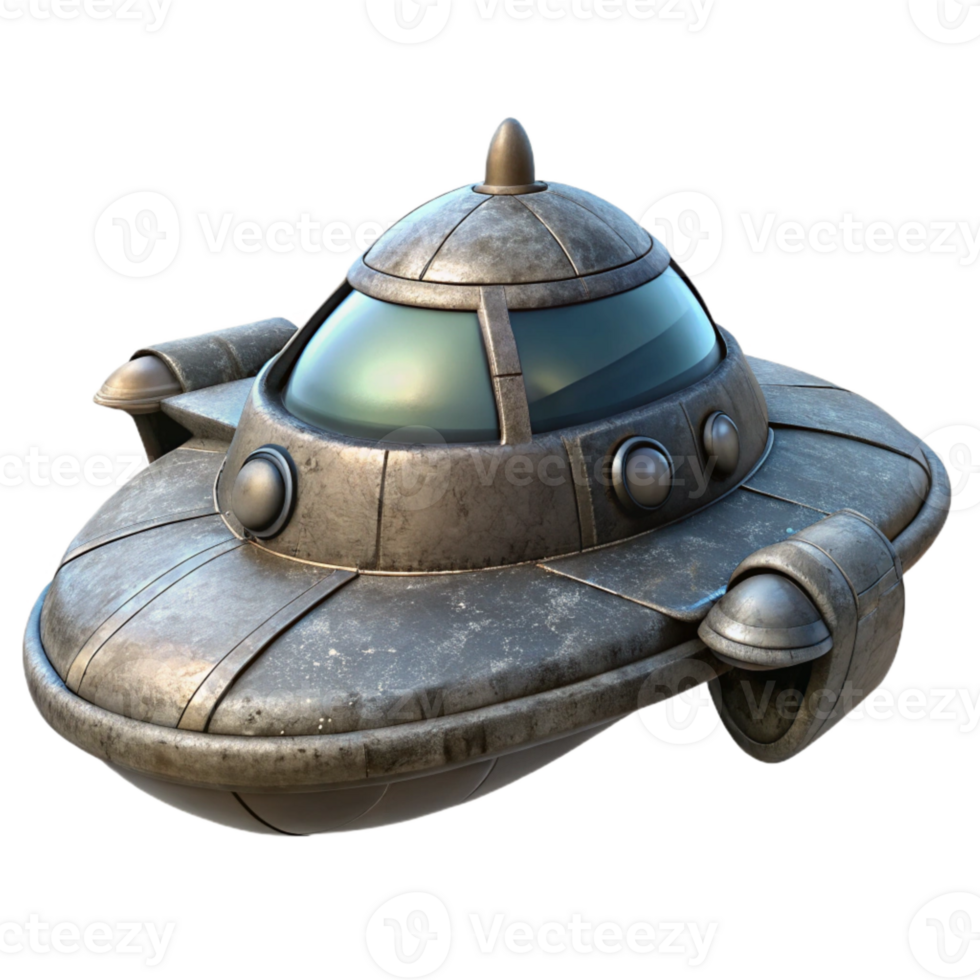 vibrant creative Interdimensional Vehicle Spaceship Silhouette Isolated Element premium png