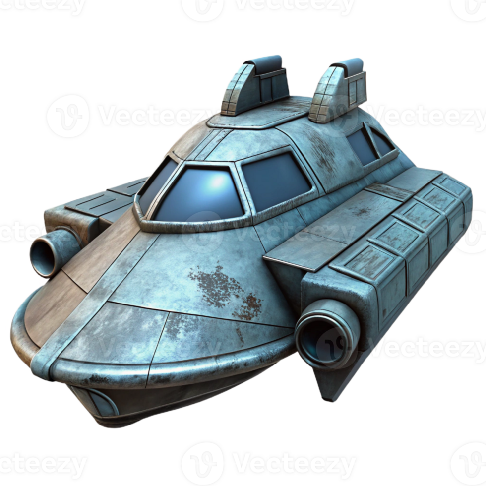 extraordinary vintage Interdimensional Vehicle Spaceship Silhouette Isolated Element detailed png
