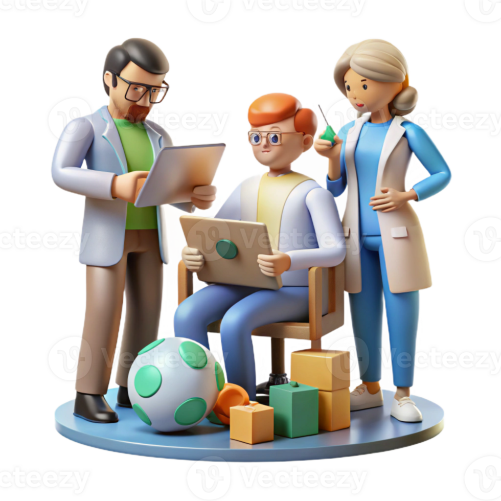 elegant contemporary Interdisciplinary Research Teamwork Transparent Background professional png
