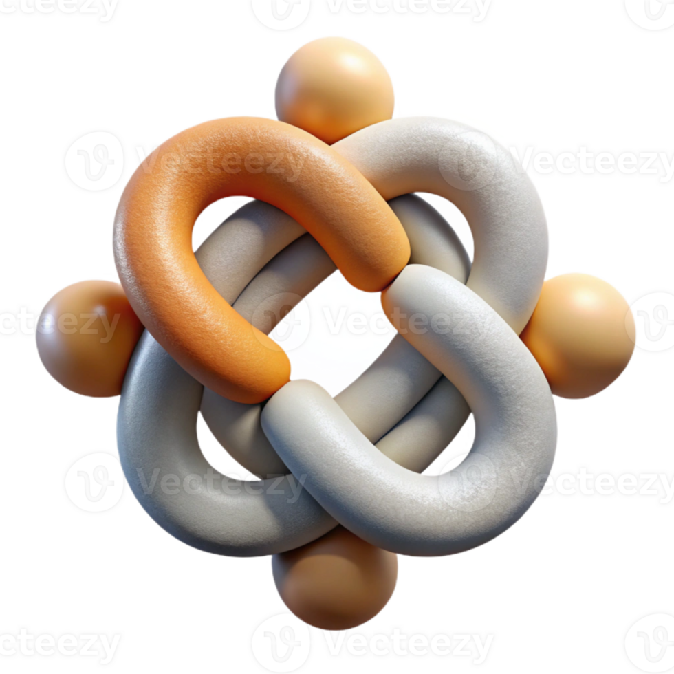 magnificent classic Interlocked Abstract Shapes Representing Human Connection Cutout genuine png