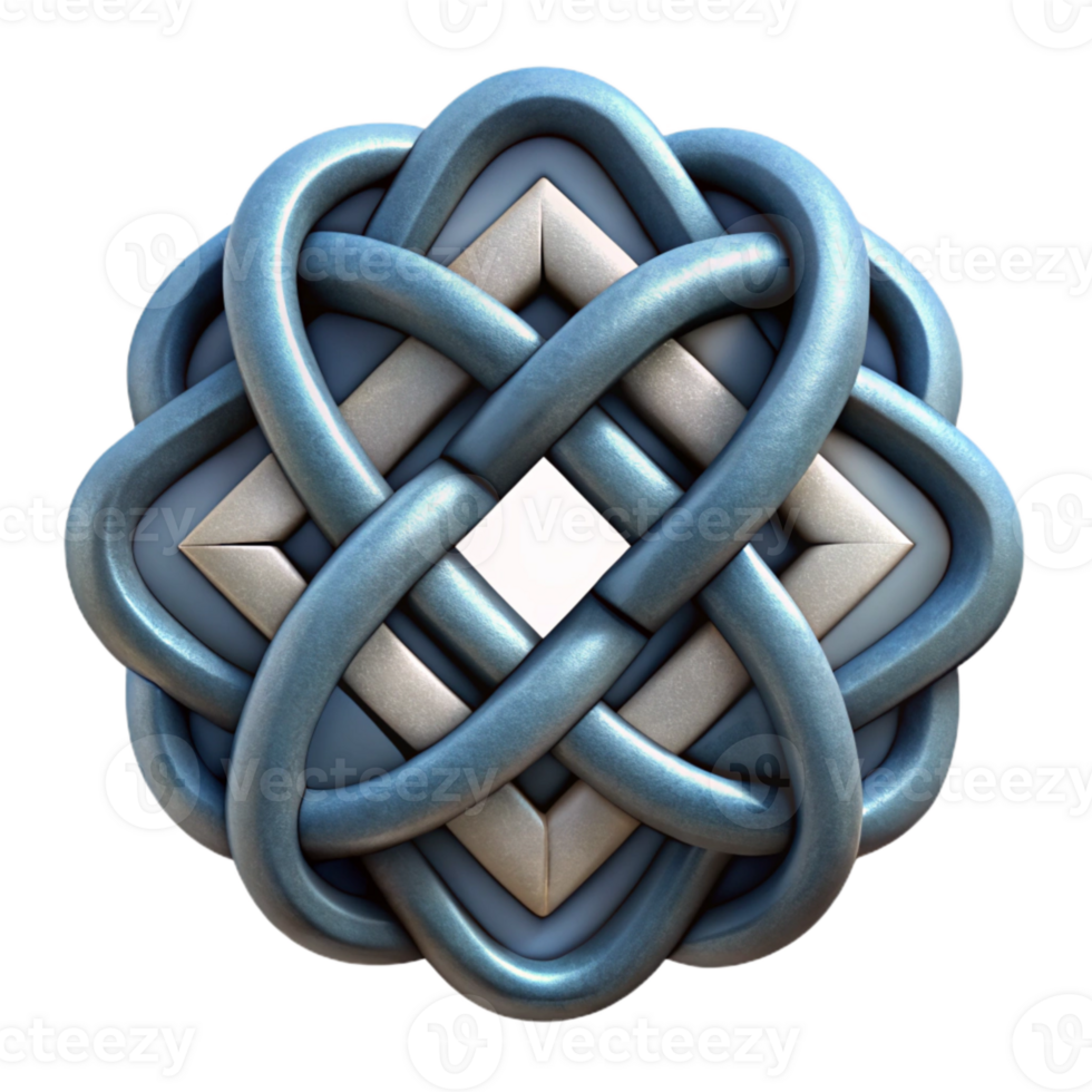 serene rustic Interwoven Cultures Symbol Cutout with Intricate Details professional png