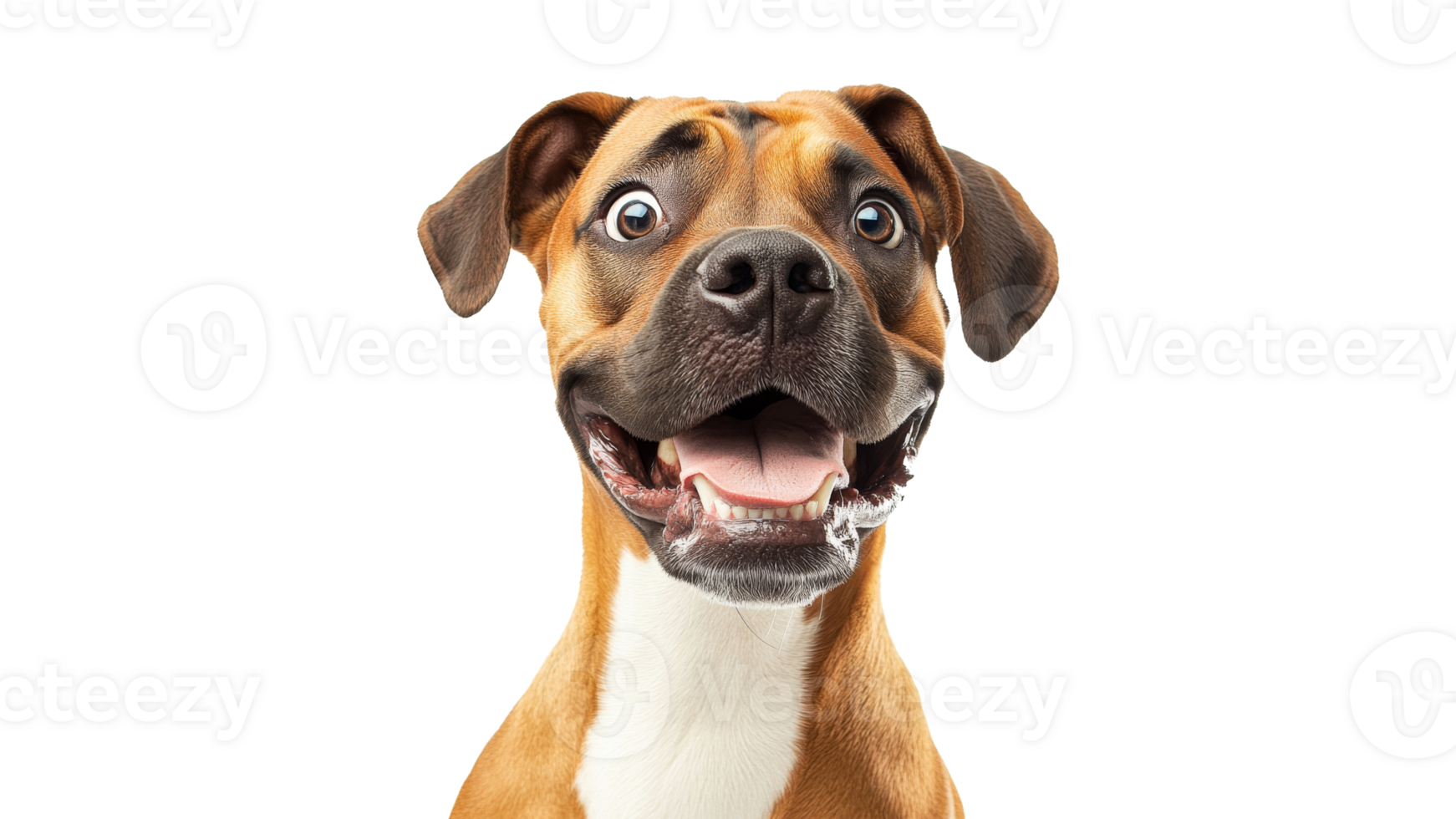 Happy dog with joyful expression and bright eyes png