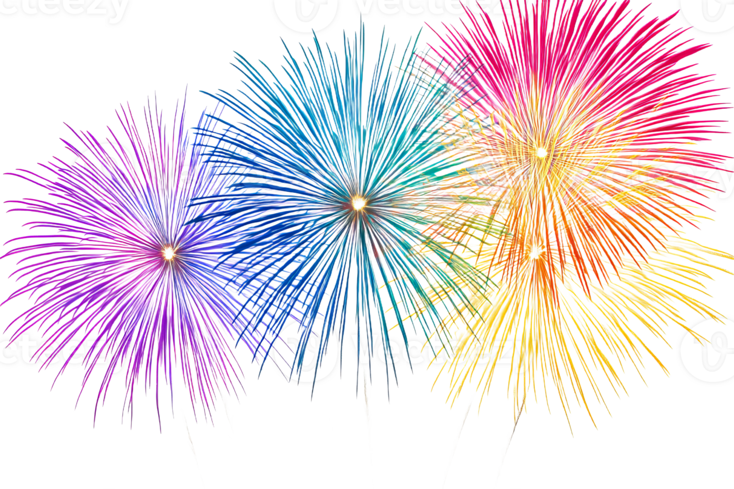 Colorful fireworks display at night celebration png