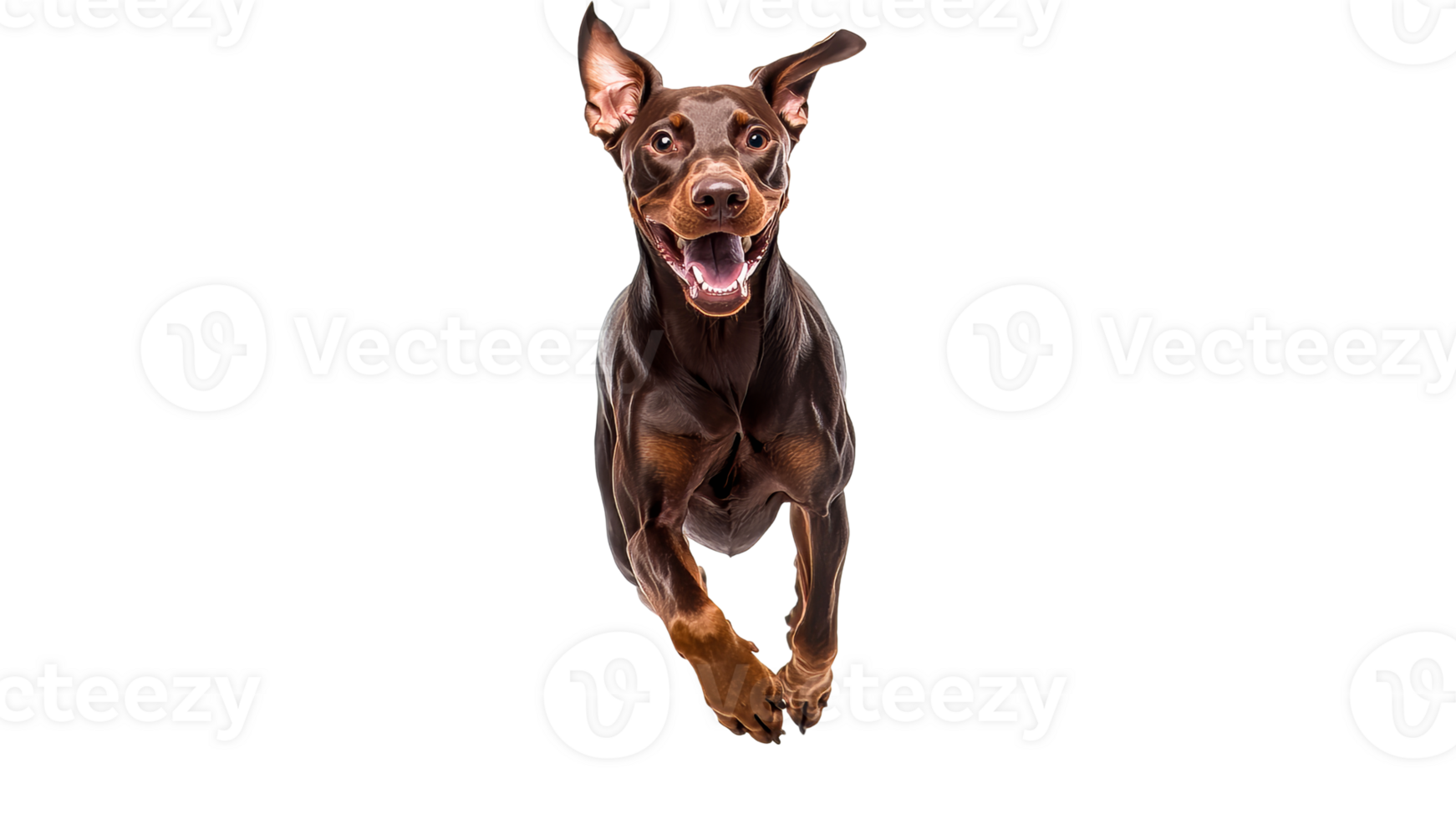 Energetic dog running with joy indoors png