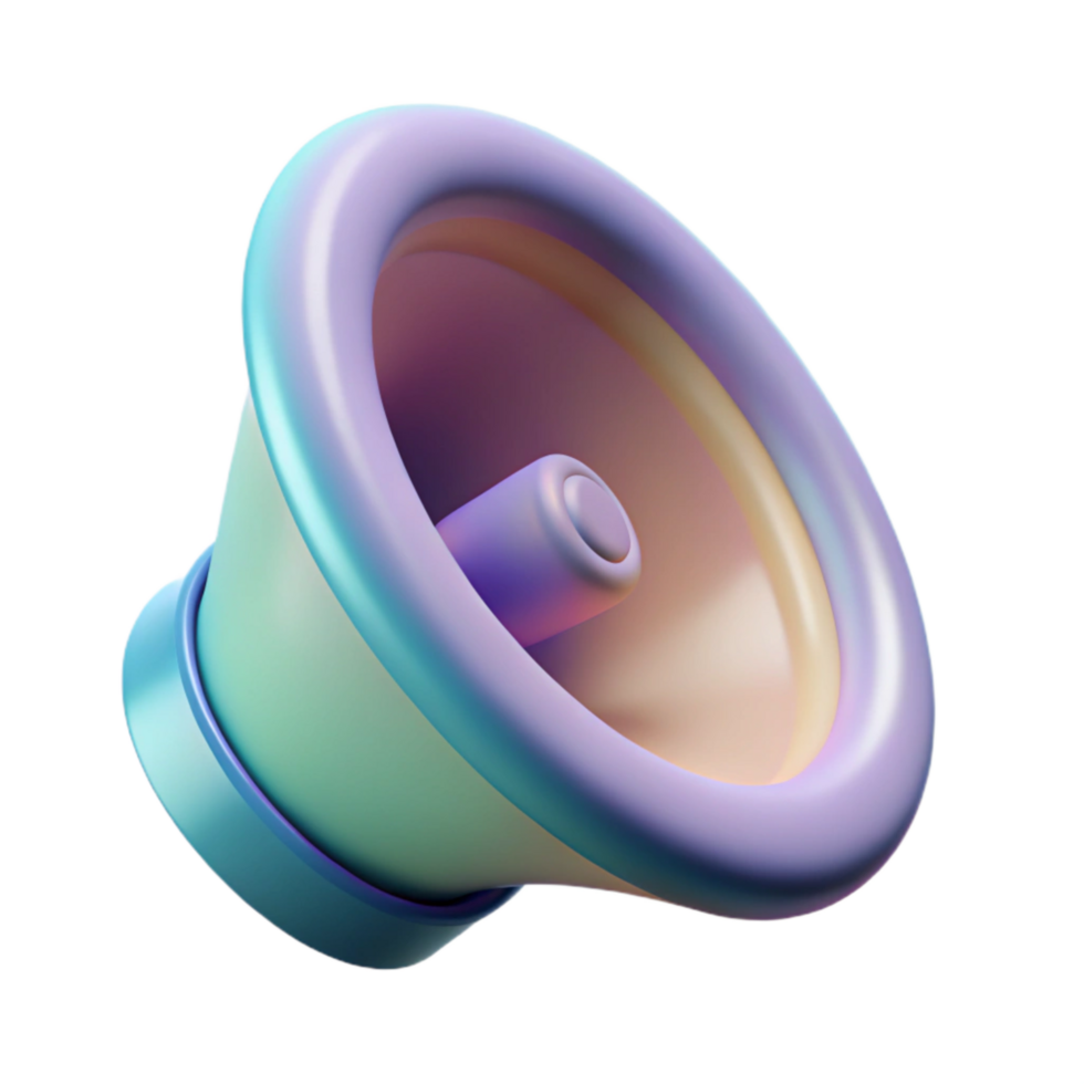 beautiful classic Invisible Speaker Cone Vibrating Transparent Background original png