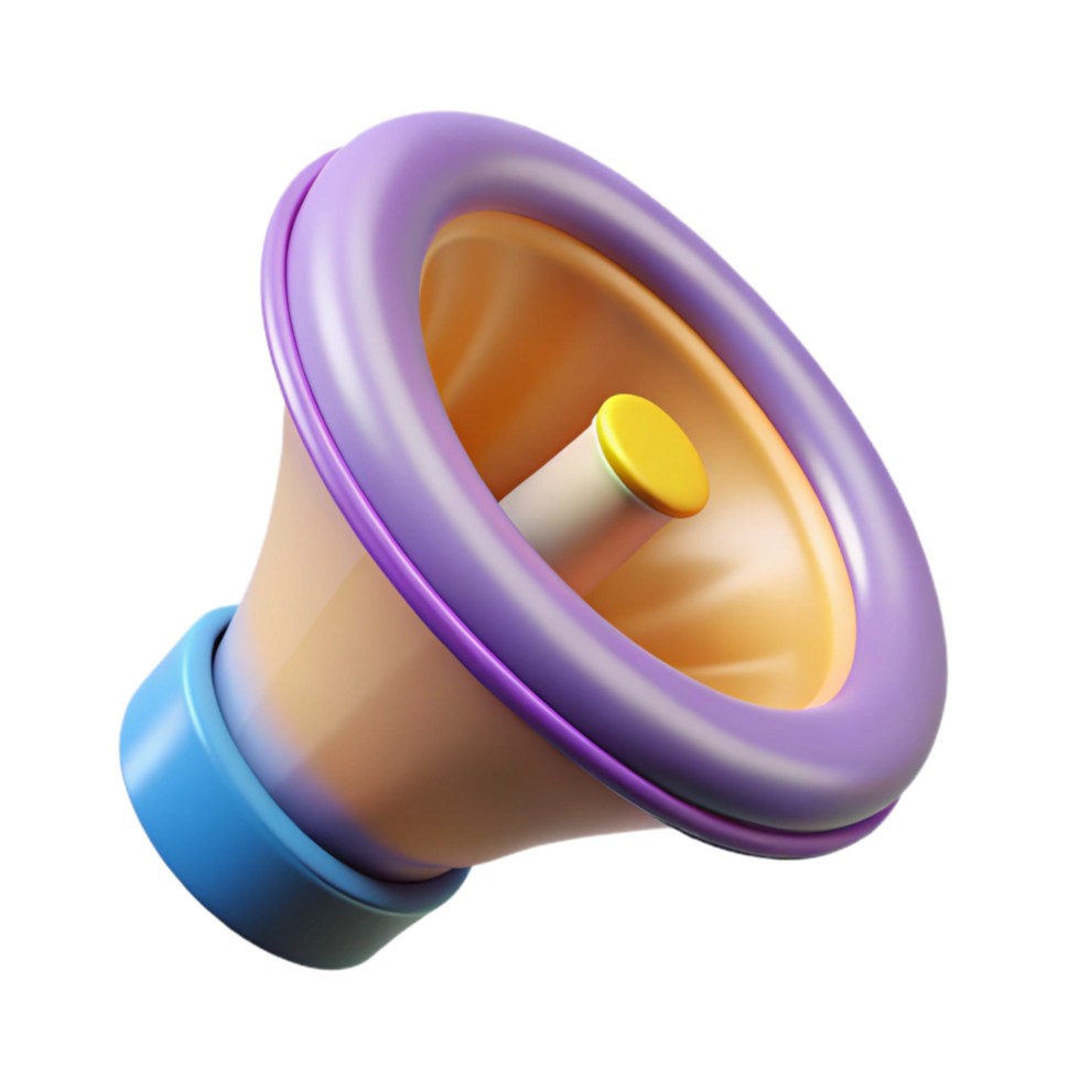 serene minimalist Invisible Speaker Cone Vibrating Transparent Background detailed png