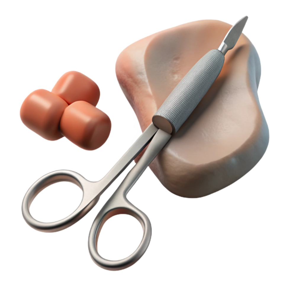 stunning minimalist Invisible Surgical Tools Scalpel and Forceps Cutout exclusive png