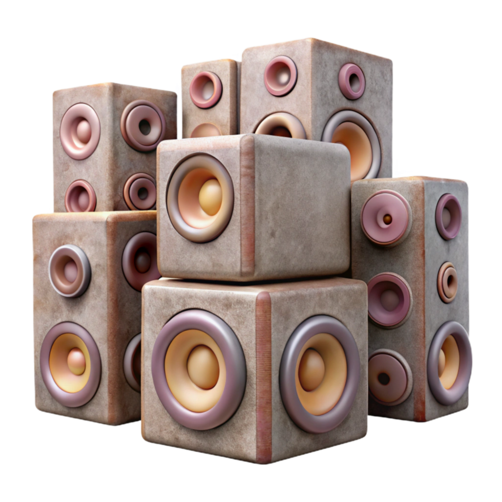 extraordinary minimalist Invisible Speaker System Multiple Units Cutout premium png