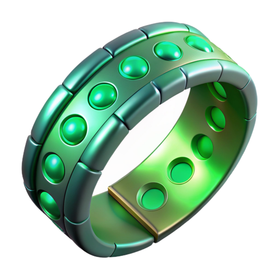 extraordinary traditional Invisible Tech Bracelet Glowing Green Cutout Element premium png