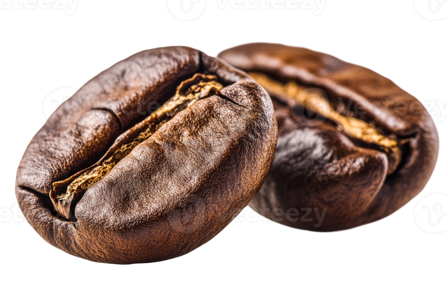 Close up of rich coffee bean texture transparent png