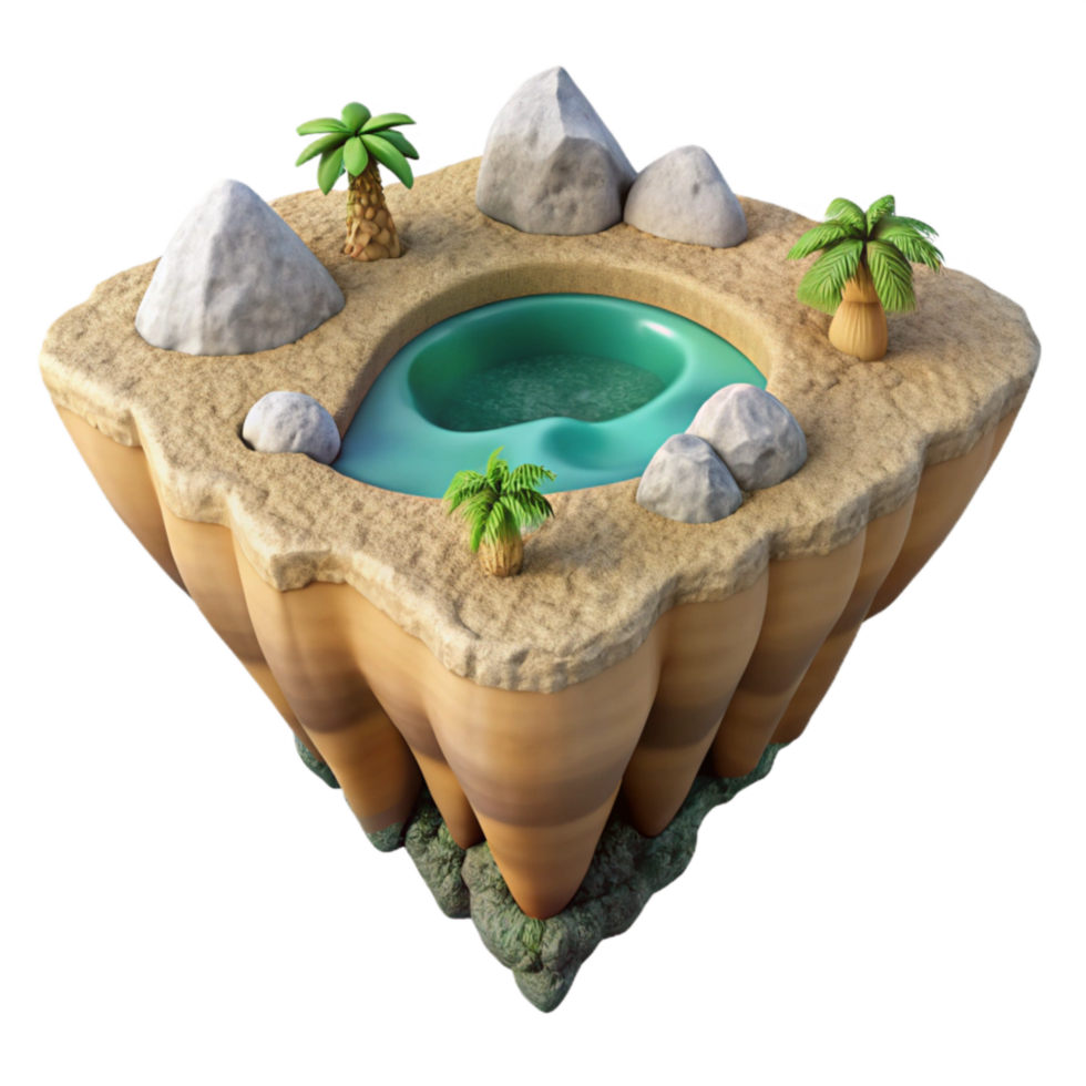 wonderful abstract Island Formation Cutout Top Down View png