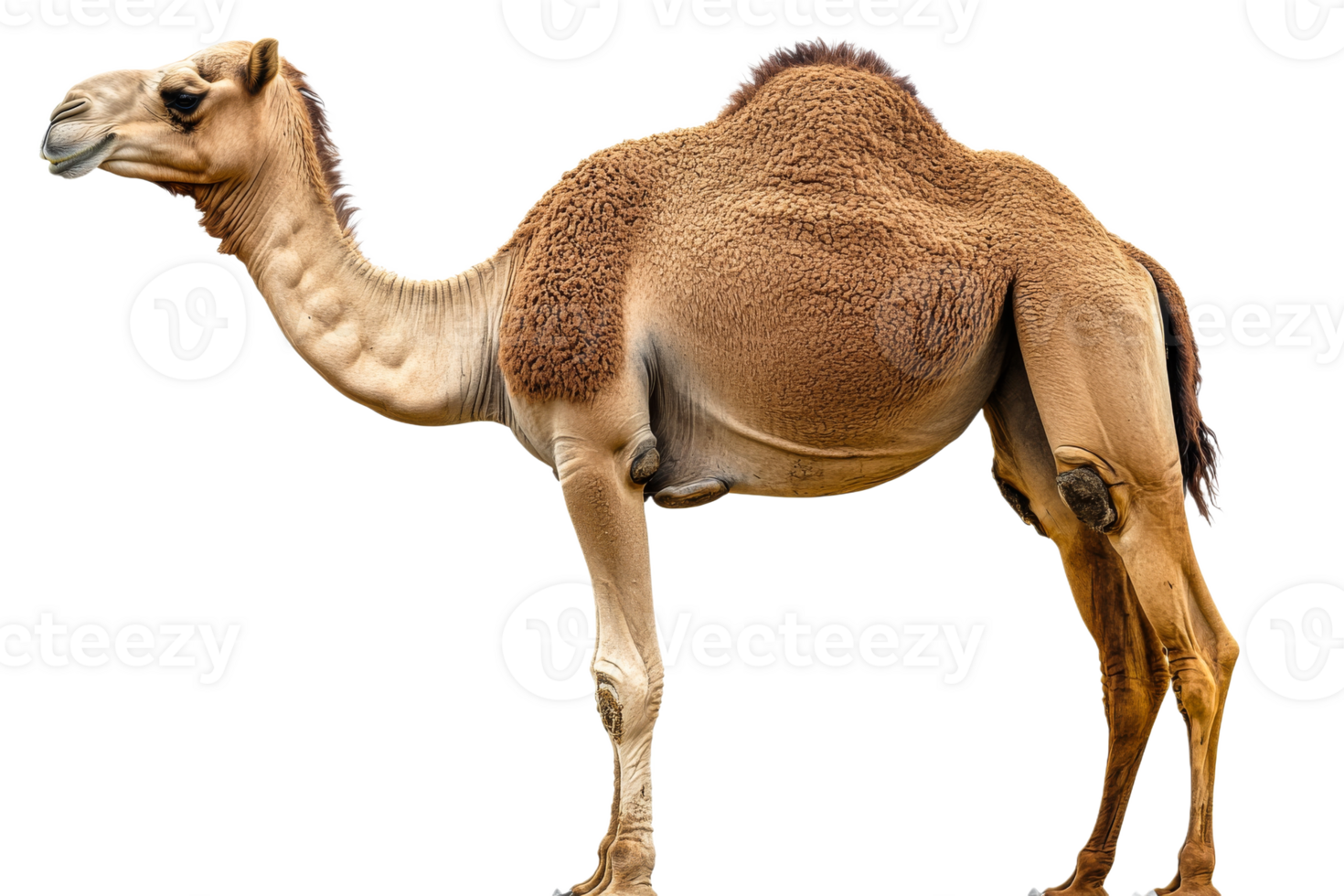 Camel standing upright in a desert setting png