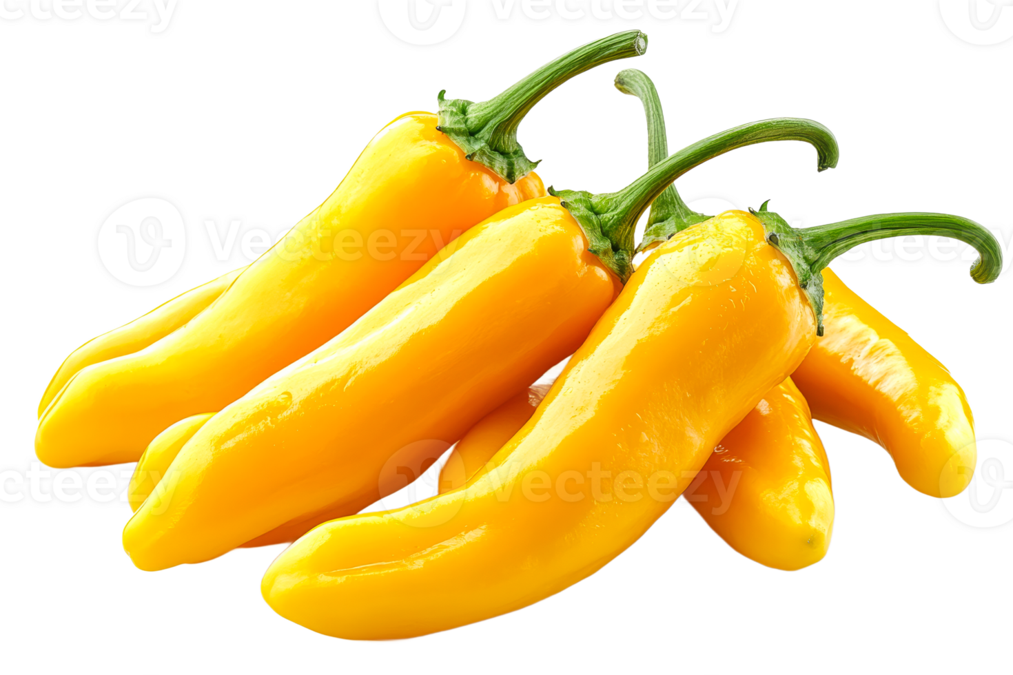 Fresh yellow chili peppers ready for cooking png