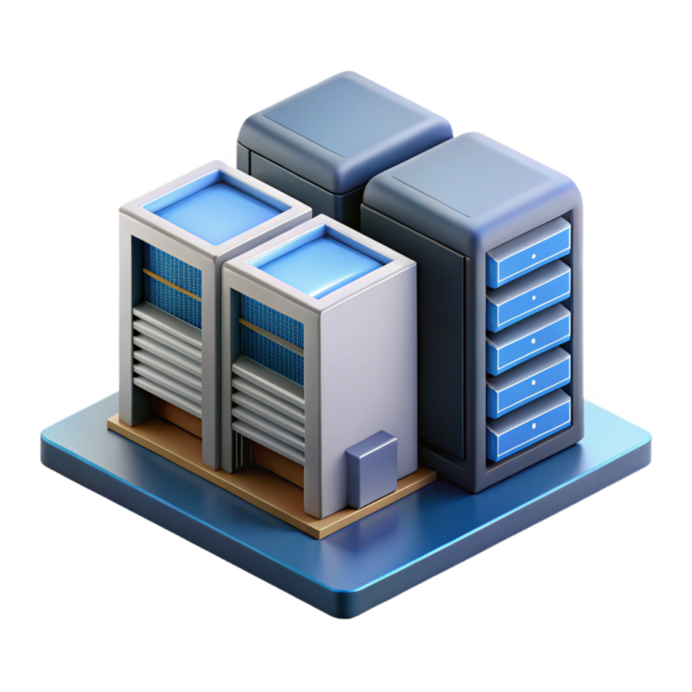 wonderful rustic Isometric Data Center with Servers Cutout genuine png