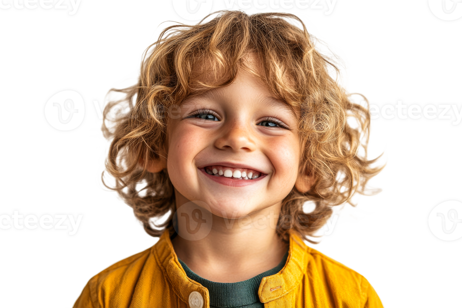 Happy child poses with cheerful smile at home png
