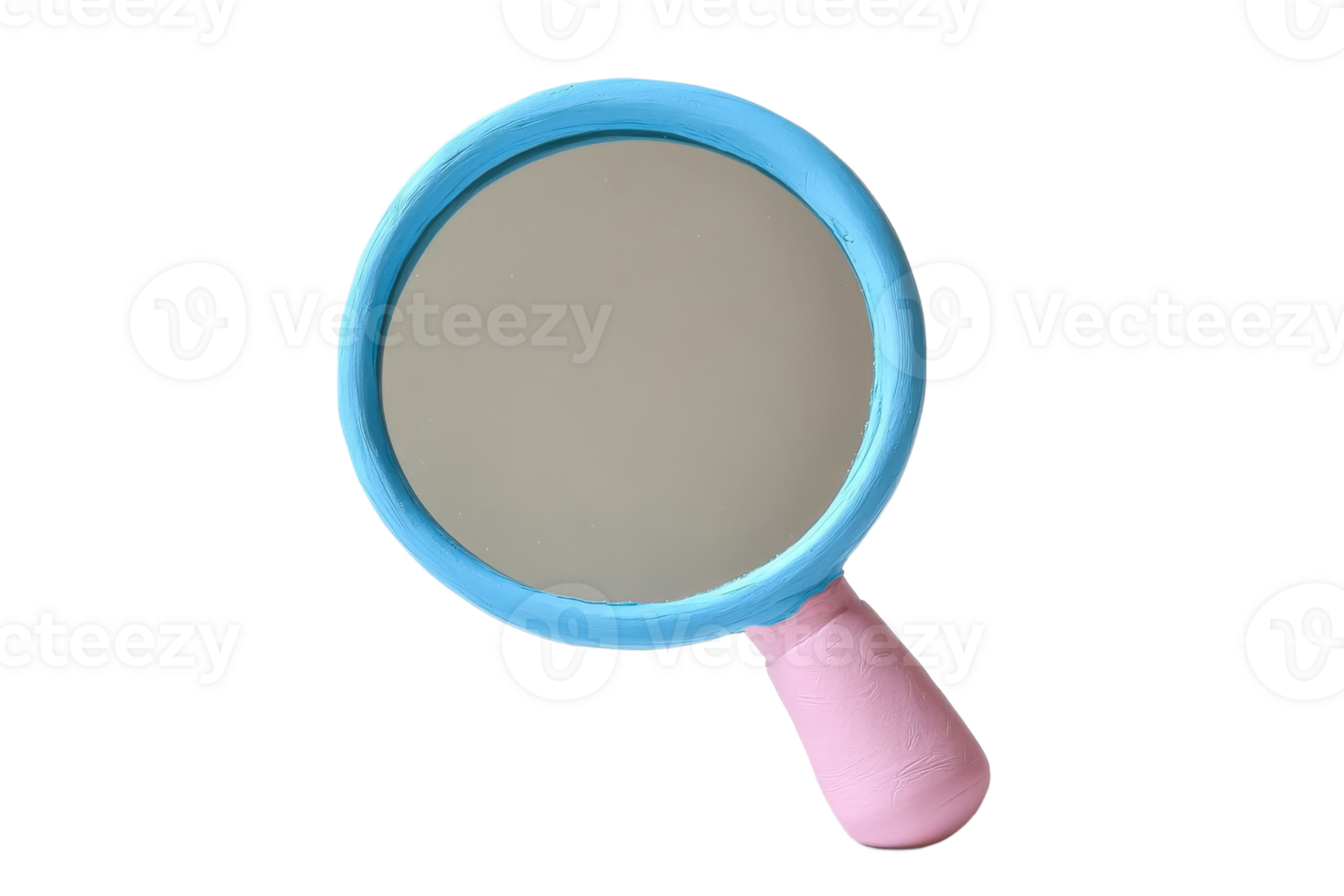 Decorative hand mirror with colorful frame design png