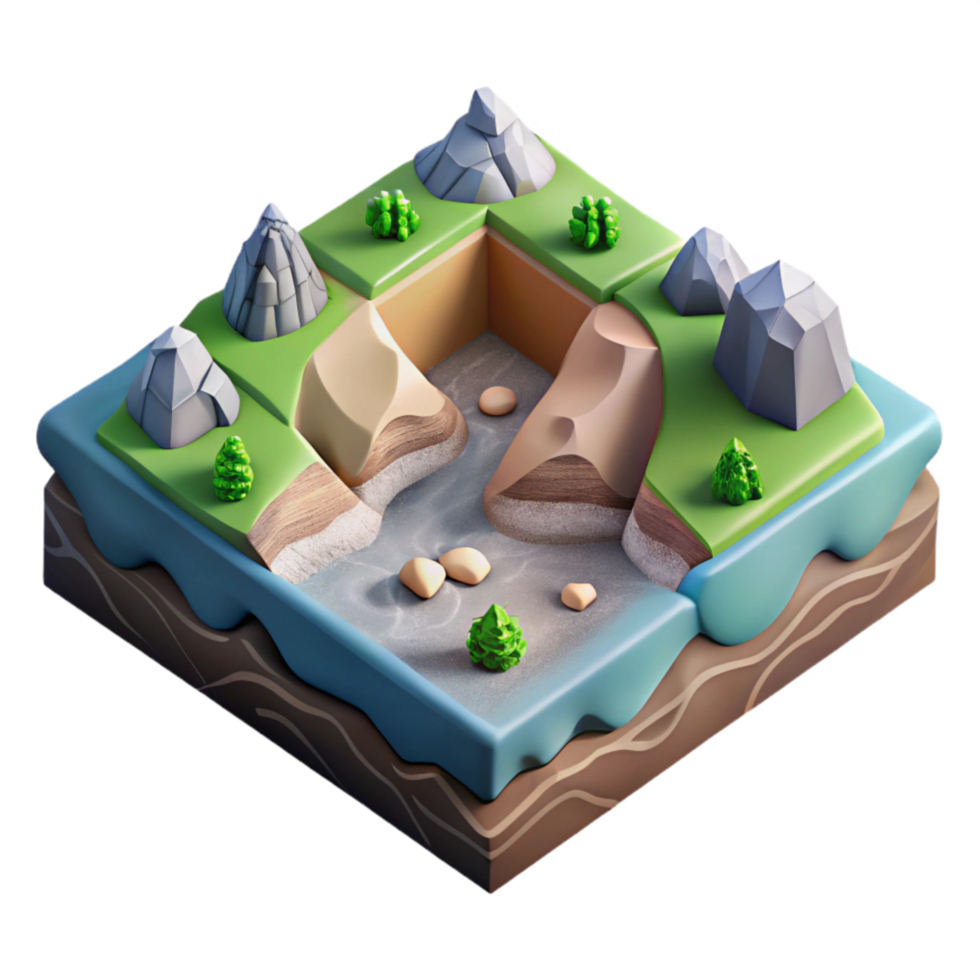 stunning traditional Isometric Projection of Virtual Cityscape Isolated high quality png