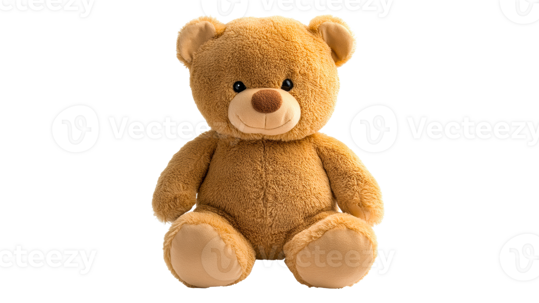Cute teddy bear plush toy sitting on a surface png