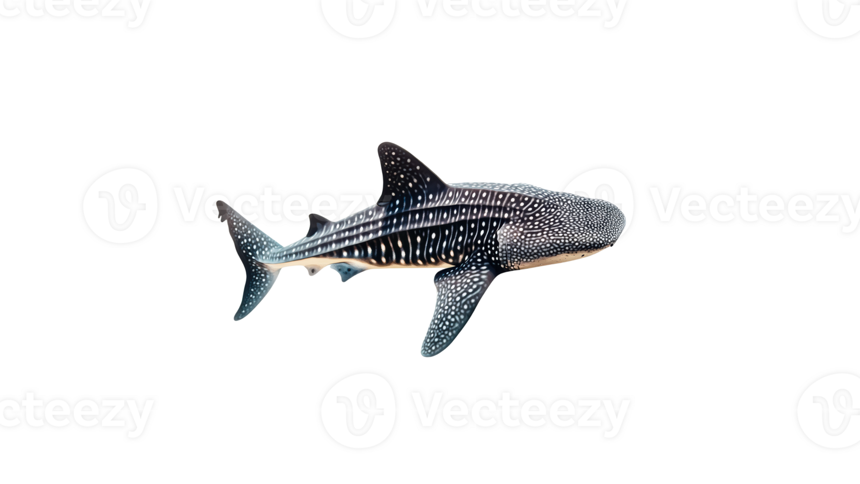 Swim of a whale shark in clear ocean waters png